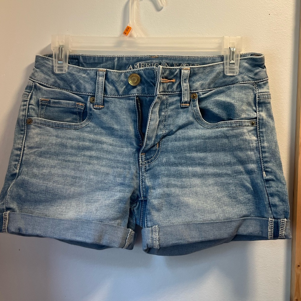American Eagle Outfitters Blue Jean Shorts Mid-Length